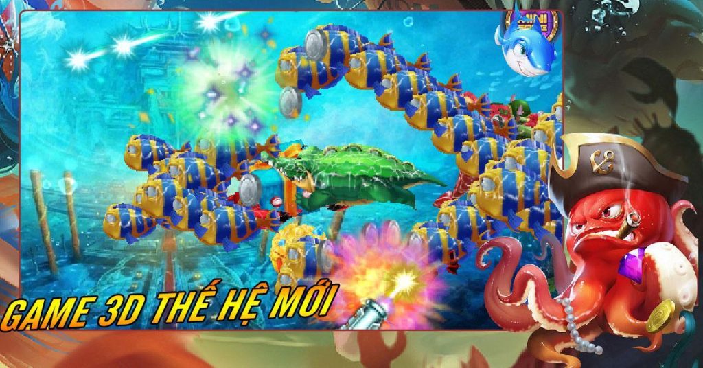 Đồ hoạ 3D sống động, vũ khí đa dạng với mức thưởng bắn cá khủng