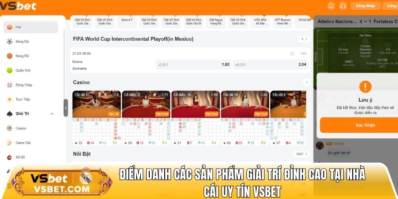 Điểm danh các sản phẩm giải trí đỉnh cao tại nhà cái uy tín vsbet