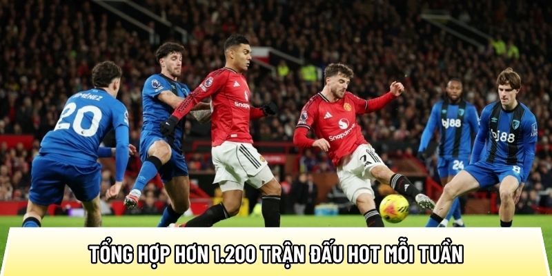 Trangcadobongda.lat tổng hợp hơn 1.200 trận đấu hot mỗi tuần