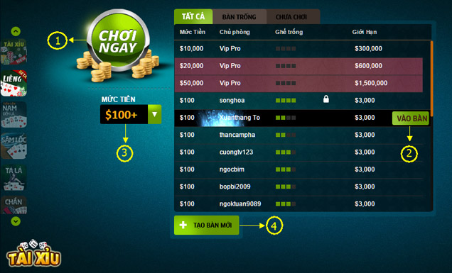 Quy trình chơi game bài này rất đơn giản